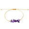 Bracelet brésilien chic pierres améthyste ajustable