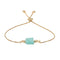 Bracelet fin exquis en amazonite ajustable, cadeau femme