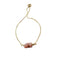 Bracelet fin "Exquis" naturel Pierre de Soleil ajustable, cadeau homme et femme