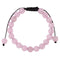 Bracelet Quartz Rose "Ariana" Pierres Boules 8 mm Cordon Ajustable