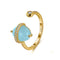 bague pierre aigue-marine or 14k, cadeau lithothérapie pour femme