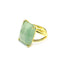 Bague Pierre aventurine "Rectangle", cadeau femme ou homme