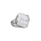 bague pierre cristal de roche "Carré", cadeau homme, femme et ados