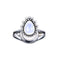 Bague Pierre de Lune "Intuition Céleste", cadeau femme et ados