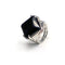 bague pierre onyx "Carré", cadeau homme, femme