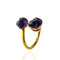 bague pierres améthyste ajustable cadeau de lithothérapie