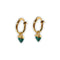 boucles d'oreilles malachite triangulaire, cadeau lithothérapie femme et adolescente