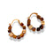 boucles d’oreilles créoles Œil de Tigre Perles Carrées, cadeau lithothérapie femme