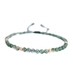 Bracelet Agate Verte 6 mm Ajustable - Vignette | Lithothérapie Naturelle