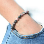 Bracelet "Bien être" Perles Rhodonite du Brésil 19 cm - Vignette | Lithothérapie Naturelle