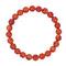 Bracelet Cornaline Boules 8 mm -19 cm, cadeau homme ou femme