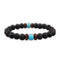 Bracelet "Dada" Pierre de Lave et turquoise, cadeau homme ou femme
