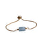 Bracelet fin "Exquis" Aigue-Marine ajustable, cadeau femme et homme