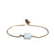 Bracelet fin "Exquis" Jade Bleu ajustable, cadeau femme
