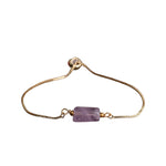 Bracelet Fin "Exquis" Améthyste Ajustable - Vignette | Lithothérapie Naturelle