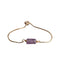 Bracelet fin "Exquis" en pierre naturelle Améthyste ajustable, cadeau pour femme et homme