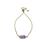 Bracelet Fin "Exquis" Améthyste Ajustable - Vignette | Lithothérapie Naturelle