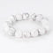bracelet Howlite Boules 12 mm - 19 cm, cadeau homme ou femme