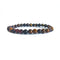 bracelet oeil de taureau "Trio" 6 mm, cadeau lithothérapie femme et homme