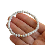 Bracelet Perles Howlite 4 mm - 18 cm - Vignette | Lithothérapie Naturelle