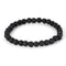 Bracelet Pierre de Lave Boules 6 mm de 19 cm, cadeau homme ou femme