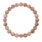 Bracelet Pierre de Soleil Boules 8 mm -19 cm, cadeau homme ou femme