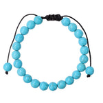 Bracelet Turquoise "Ciel" Boules 8 mm Cordon Ajustable - Vignette | Lithothérapie Naturelle