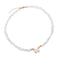 collier Pierres cristal de roche et papillon "butterfly", cadeau de lithothérapie pour femme