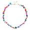 collier turquoise multicolore réglable, cadeau lithothérapie homme, femme et ados