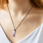 Pendentif " Rectangle" Améthyste - Vignette | Lithothérapie Naturelle