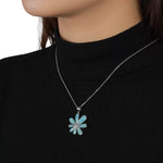 Pendentif Larimar "Fleur d’Onde" - Vignette | Lithothérapie Naturelle