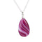 pendentif pierre oplae rose "Goutte d'eau", cadeau de lithothérapie homme ou femme