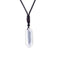 pendentif prisme de cristal de roche, cadeaude lithothérapie pour homme et femme