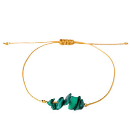 Bracelet Brésilien "Chic" Malachite Ajustable
