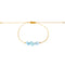Bracelet brésilien chic pierres aigue marine ajustable