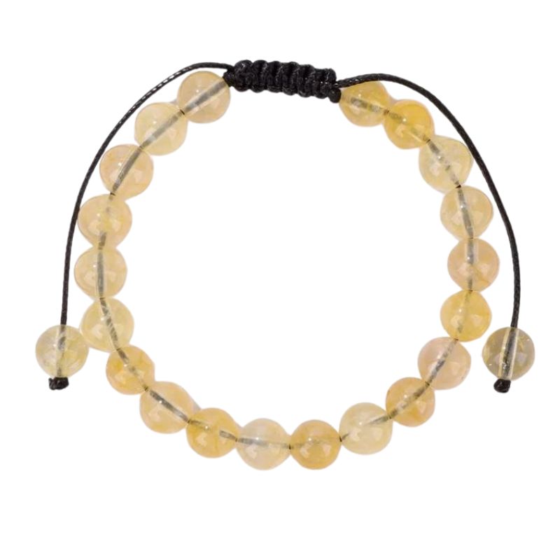 Bracelet citrine, lithothérapie, cadeau homme et femme