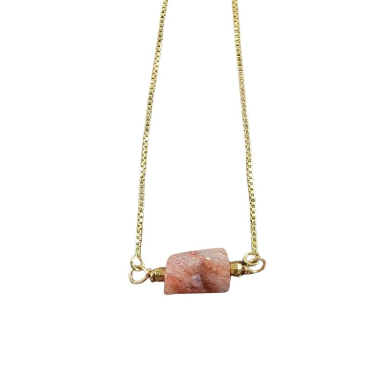 Bracelet fin "Exquis" naturel Pierre de Soleil ajustable, cadeau homme et femme pour fêtes