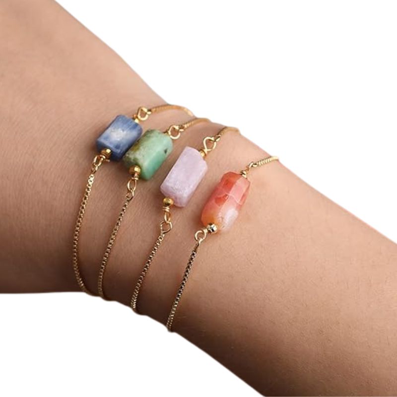 Bracelet fin exquis en pierre naturelle amazonite, cadeau femme