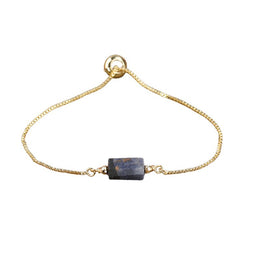 Bracelet fin "Exquis" en pierre naturelle Sodalite ajustable, cadeau homme et femme