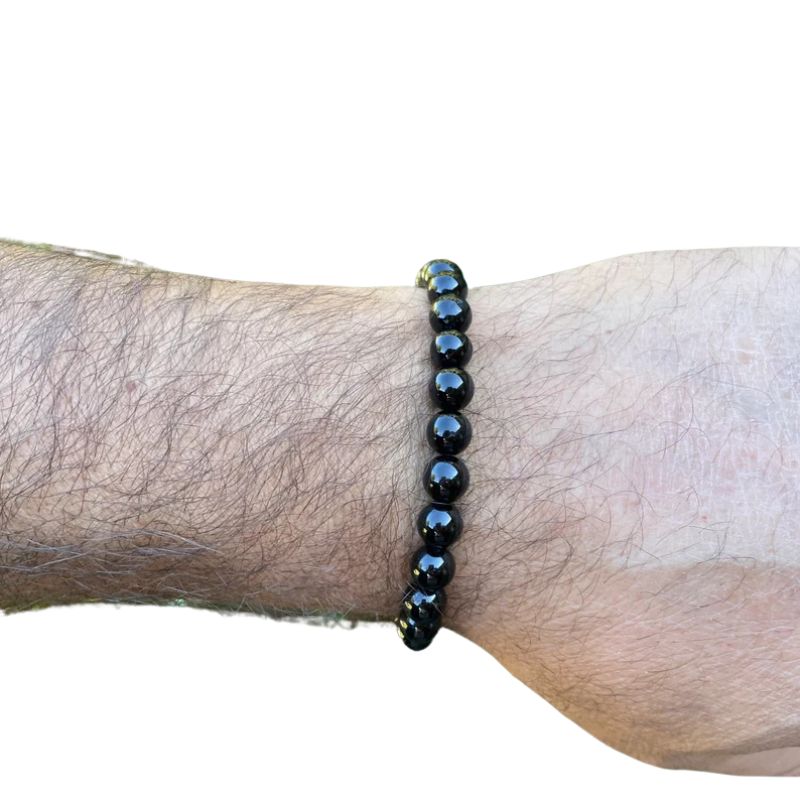 Bracelet obsidienne, lithothérapie, cadeau protection pour homme ou femme, fêtes