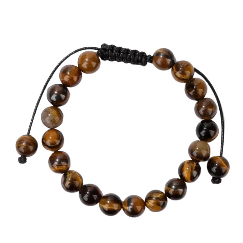 Bracelet oeil de tigre, lithothérapie, cadeau homme ou femme