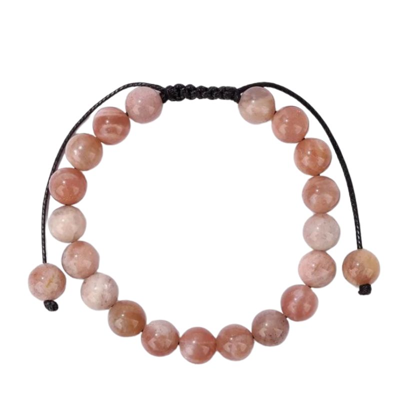 Bracelet pierre de soleil, lithothérapie, cadeau femme ou homme 