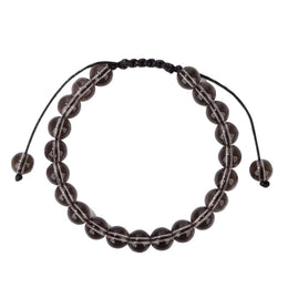 Bracelet quartz fumé, lithothérapie, 
 cadeau homme ou femme