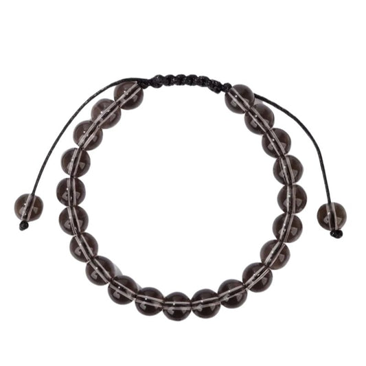 Bracelet quartz fumé, lithothérapie, 
 cadeau homme ou femme