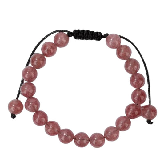 Bracelet rhodonite, lithothérapie, cadeau homme et femme