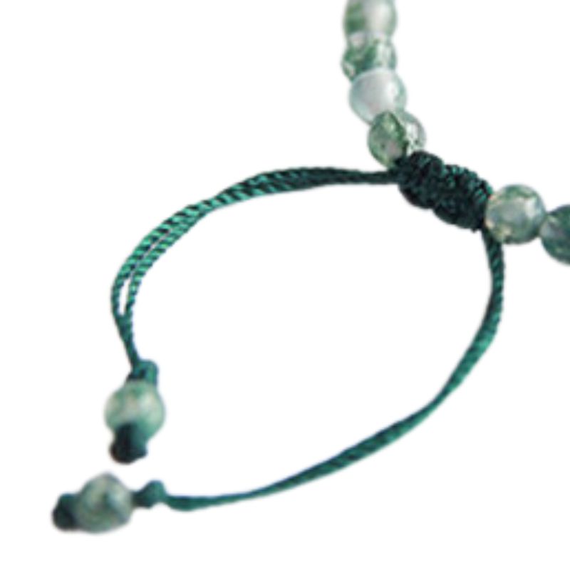 ajustement bracelet Agate Verte 6 mm Ajustable, cadeau unisexe