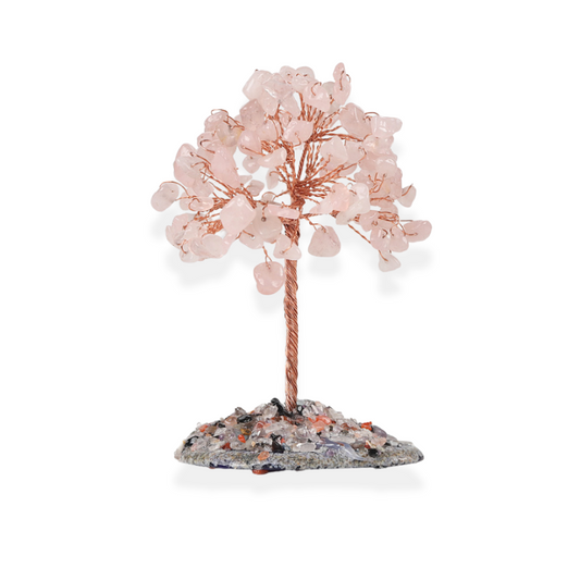 arbre de Vie quartz rose, cadeau de lithothérapie pour homme ou femme