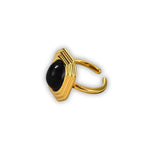 Bague Agate Noire "Ombre Sacrée" - Vignette | Lithothérapie Naturelle