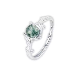 bague Agate Verte "Forêt Intérieure", cadeau femme