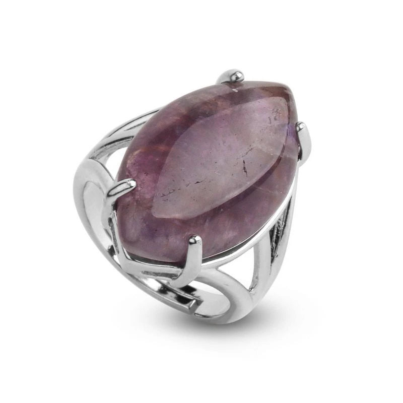bague Améthyste "Marquise" , cadeau lithothérapie homme, femme et ados 
